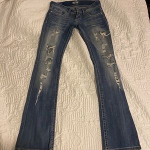Day trip Leo distressed flare
